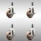 Service Caster 4 Inch 316SS High Temp Glass Filled Nylon 3/4 Inch Stem Caster Set Brake SCC SCC-SS316EX20S414-GFNSHT-TLB-34-4 - alternate 1
